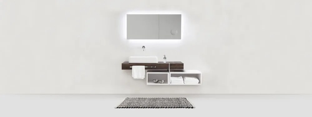 Tappetino per il bagno bianco e nero in tessuto 50x80 cm Covelo – Wenko