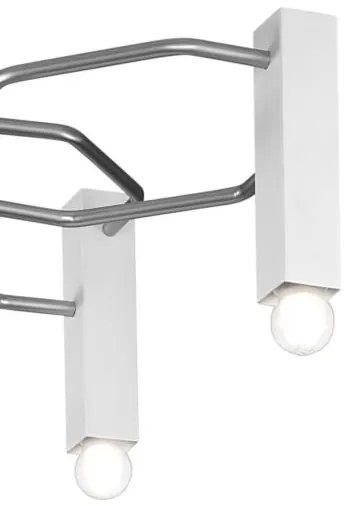 9-light ceiling lamp- Raster - Metal Lux Nichel opaco Bianco verniciato