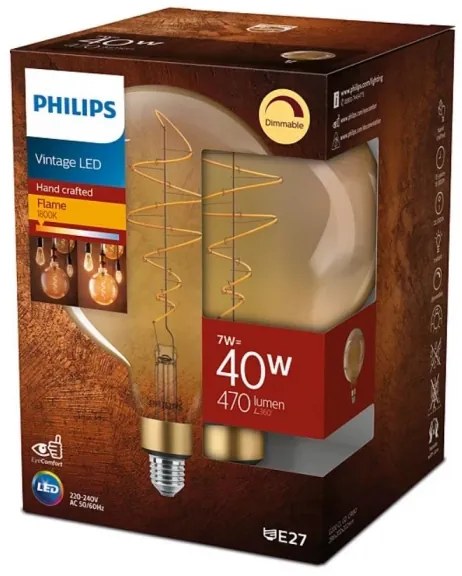 Lampadina LED dimmerabile VINTAGE Philips G200 E27/7W/230V 2000K