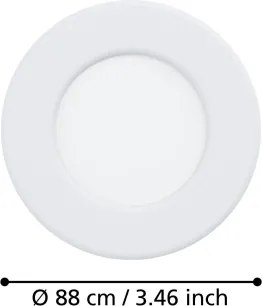 Eglo 901394-SET 3xLED Faretto da incasso FUEVA LED/3,7W/230V Ø 8,8 cm bianco