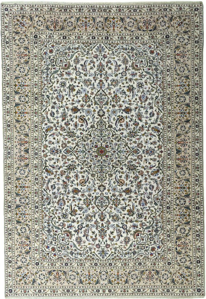Kashan Tappeto persiano 250 x 360 Beige (Iran) Annodato A Mano