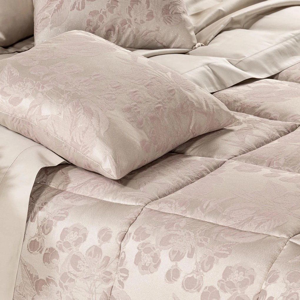 Trapunta Harmonies Matrimoniale Mauve in Raso Jacquard