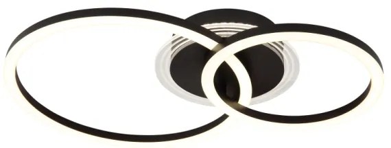 Globo 48039-30 - Lampada LED da soffitto LORETTA LED/30W/230V Ø33x50 cm nera