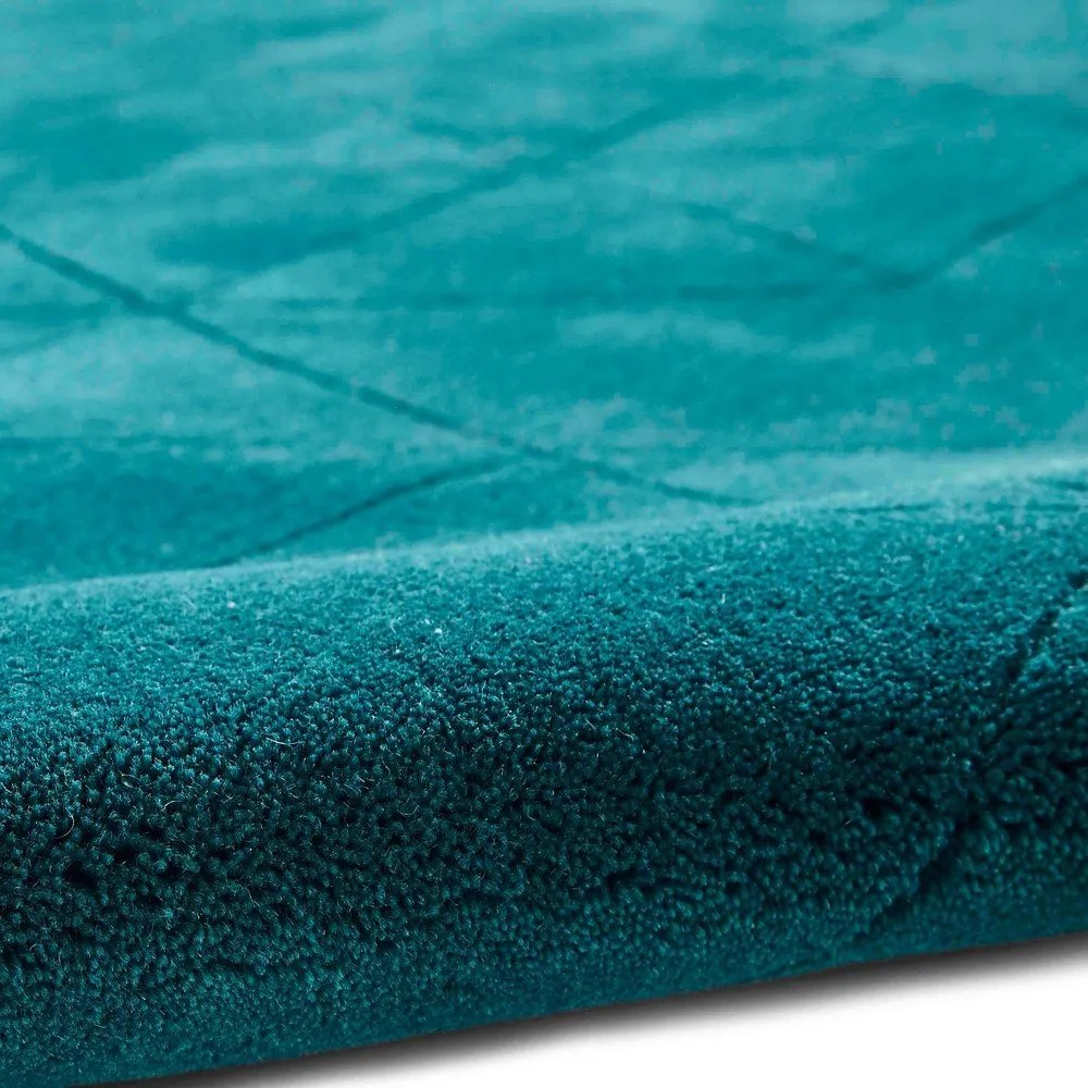 Tappeto in lana verde smeraldo , 150 x 230 cm Kasbah - Think Rugs