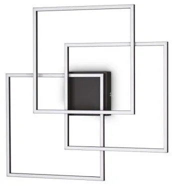 Lampada da soffitto frame pl quadrato nero