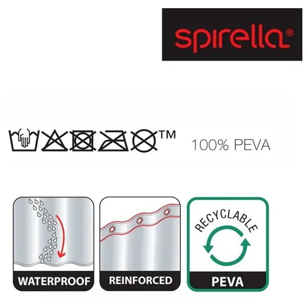 Tenda per doccia 180x200 cm Bio – Spirella