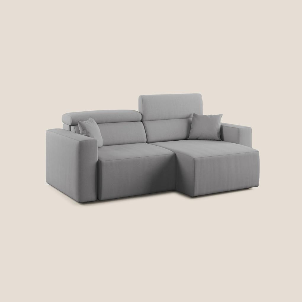 Orwell divano con seduta estraibile in microfibra smacchiabile T11 grigio 215 cm
