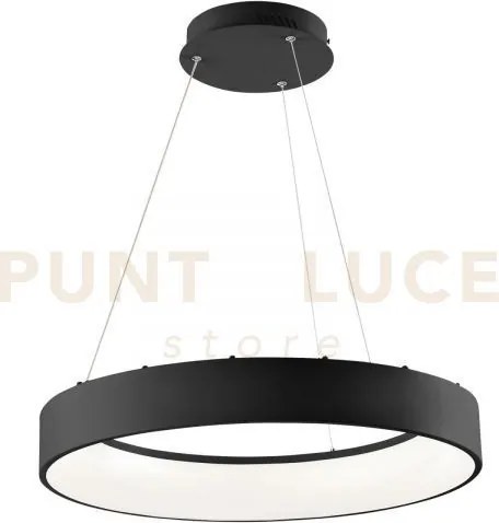 Lampadario a sospensione led noah nera 60w 8000lm cct 3000k 4000k 6...