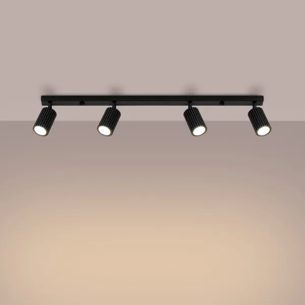 Sollux SL.1584 - Faretto KARBON 4xGU10/10W/230V nero