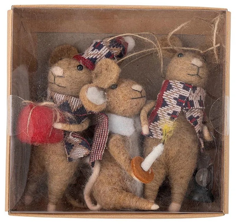 Decorazioni per albero di natale in set in lana 3 pz 11 cm Peo – Bloomingville