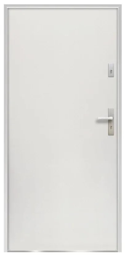 Porta d'ingresso apertura verso sinistra H.207 x l.100 cm in Acciaio massiccio Bianco - AGUEDA