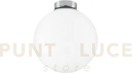 Plafoniera city sfera bianca 1 luce attacco e14 20x20x22cm in vetro...