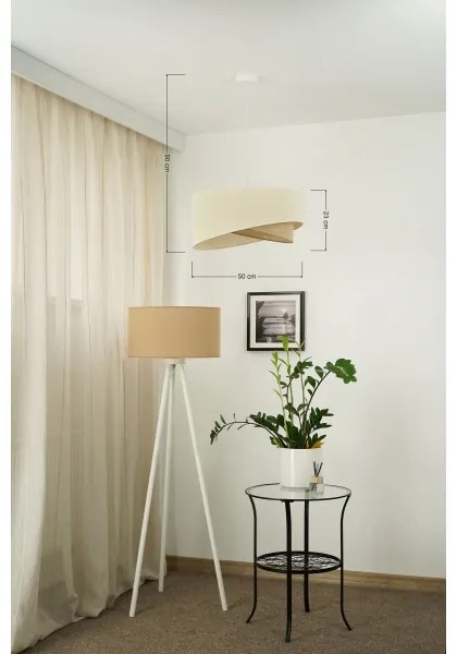 Brilagi - Lampadario LED a sospensione con filo LYRA 1xE27/15W/230V color crema/beige