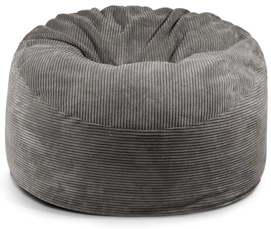 Puof a sacco nero con rivestimento in velluto a coste Om 110 – SLOWDOWN