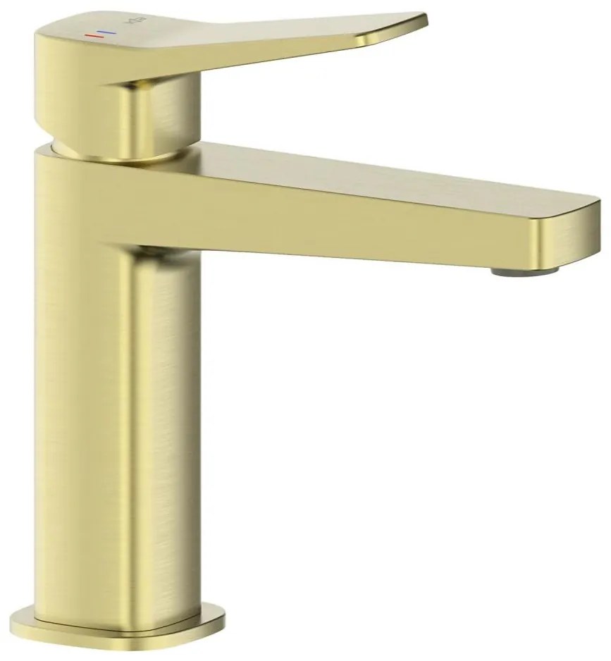 KFA Armatura 4522-815-31 - Miscelatore per lavabo con scarico MALAGA 15,9 cm, finitura oro spazzolato