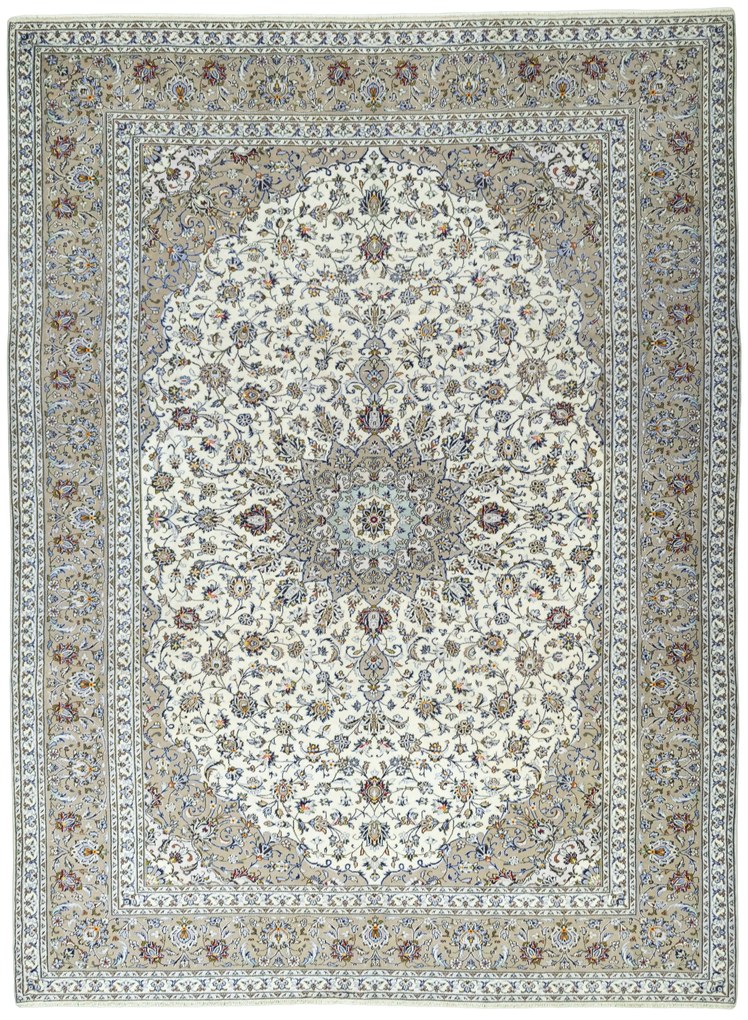 Kashan Tappeto persiano 300 x 410 Beige (Iran) Annodato A Mano
