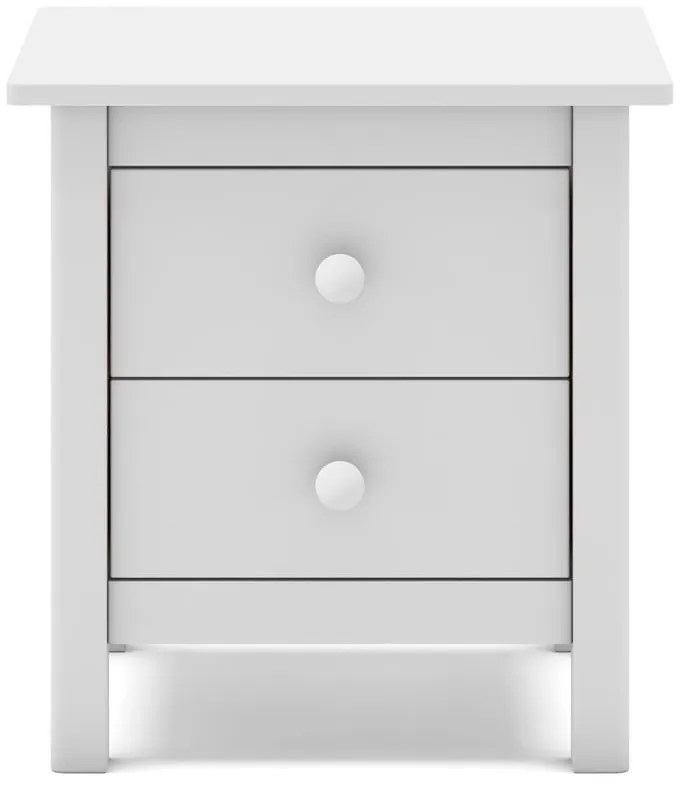 Comodino bianco per bambini in legno di pino Max - Marckeric