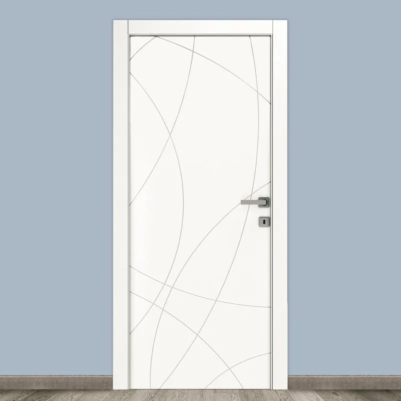 Porta interna a battente Sign in legno colore bianco, L 70 x H 210 cm, apertura reversibile