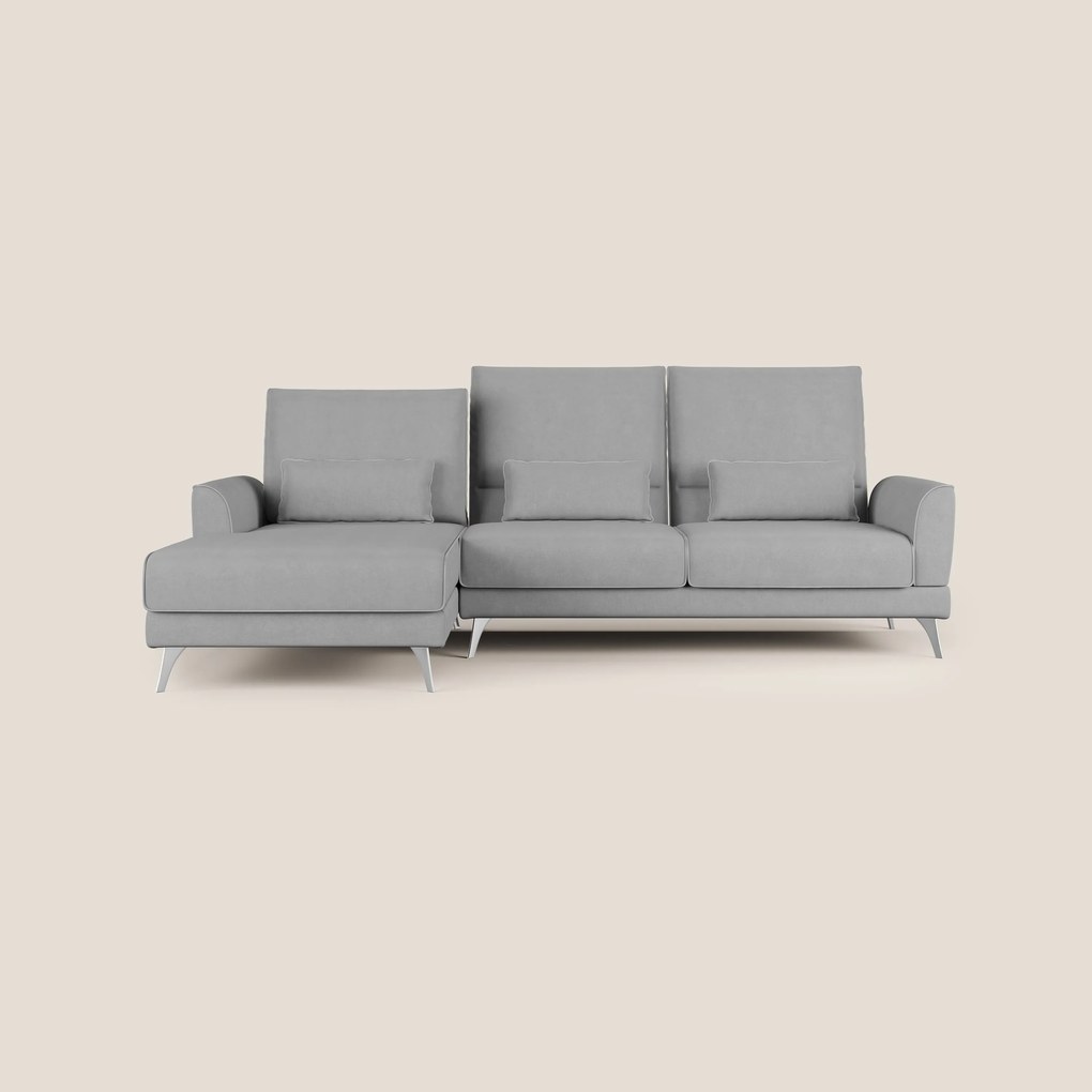 Tommy Divano angolare con relax e schienali traslanti in microfibra smacchiabile T11