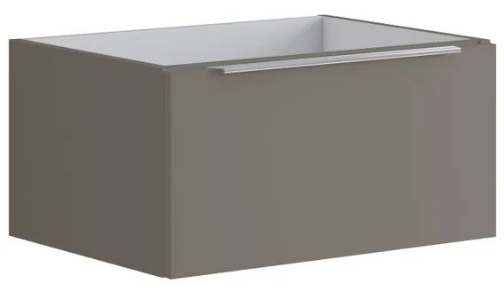 Mobile da bagno sotto lavabo Brera grigio opaco L 59.5 x H 30 x P 45.5 cm 1 cassetto, lavabo non incluso