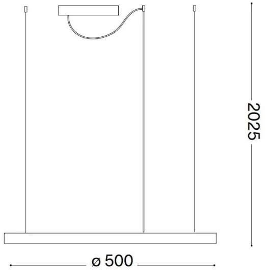 Ideal Lux - Lampadario a sospensione LED ORACLE SLIM LED/29W/230V 3000K Ø 50 cm nero