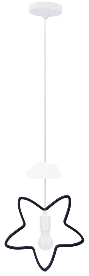 Lampada per bambini in bianco e nero con paralume in metallo Single - Candellux Lighting