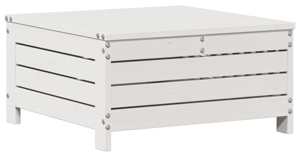 Set salotto da giardino 6 pz bianco in legno massello di pino