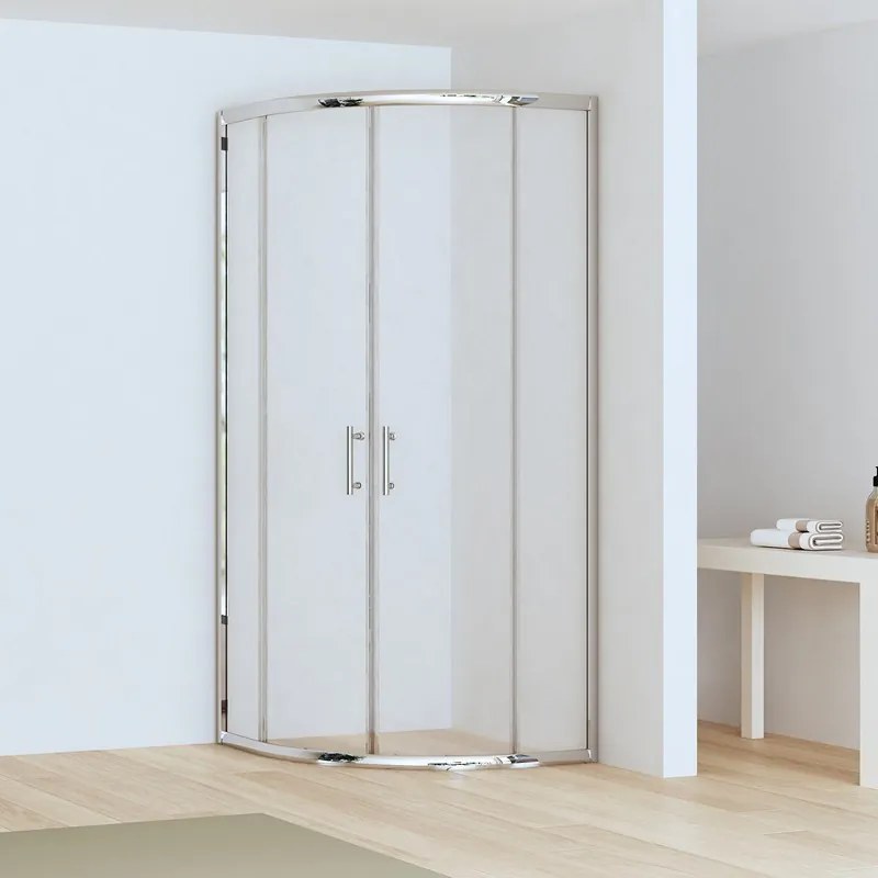 Kamalu - Box doccia 80x80cm semicircolare altezza ridotta 170 cm | CHIARA CURV-R