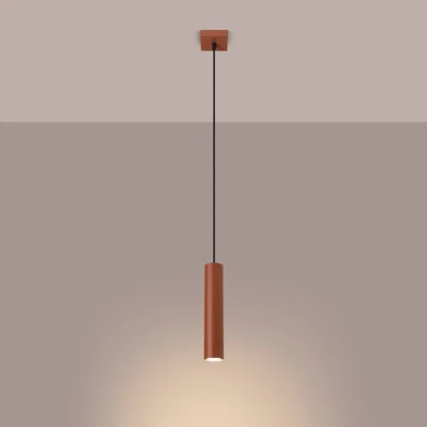Sollux SL.1489 - Lampadario a sospensione con filo LAGOS 1xGU10/10W/230V rosso