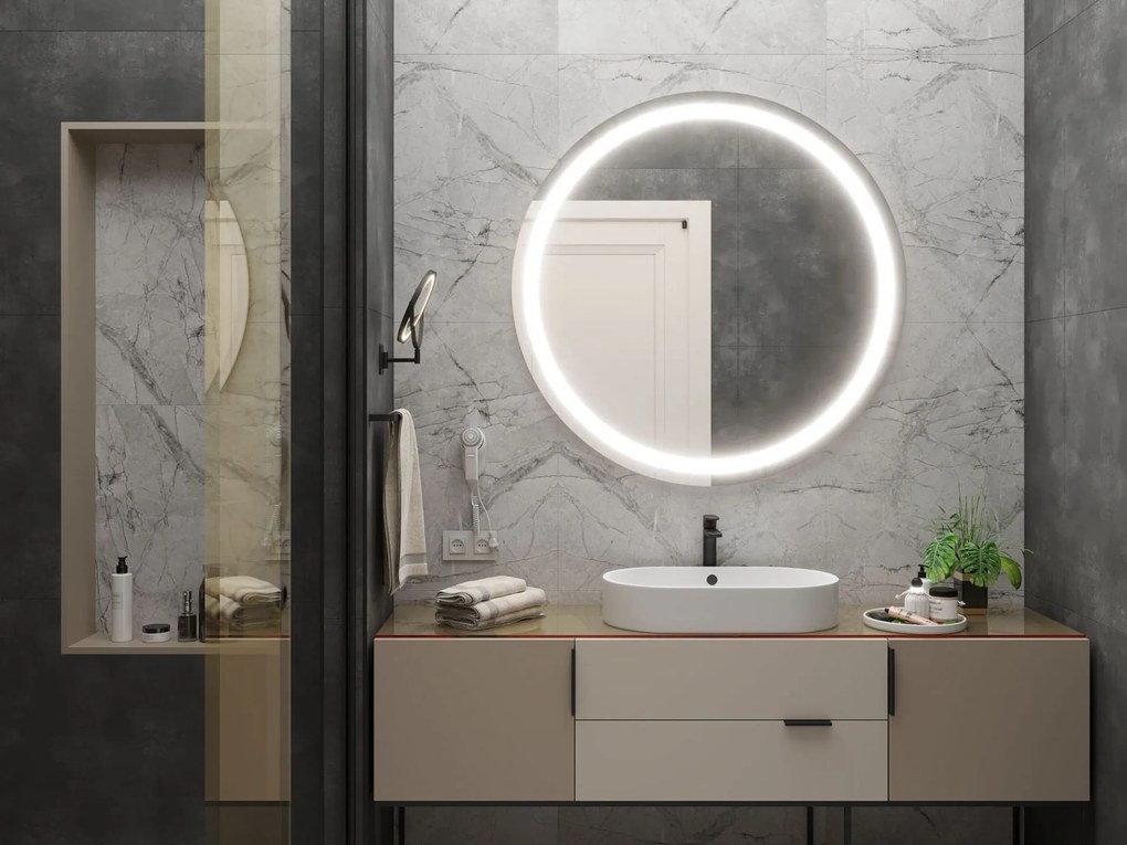 Specchio rotondo con illuminazione LED C4 premium