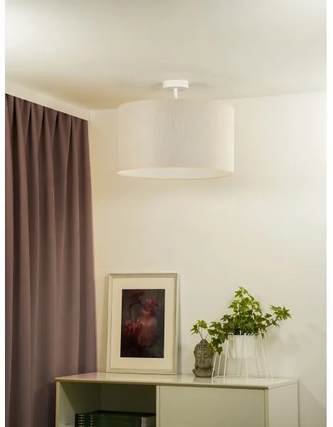 Duolla - Lampadario a plafone ROLLER ECO RECYCLING 1xE27/15W/230V diametro 45 cm color crema