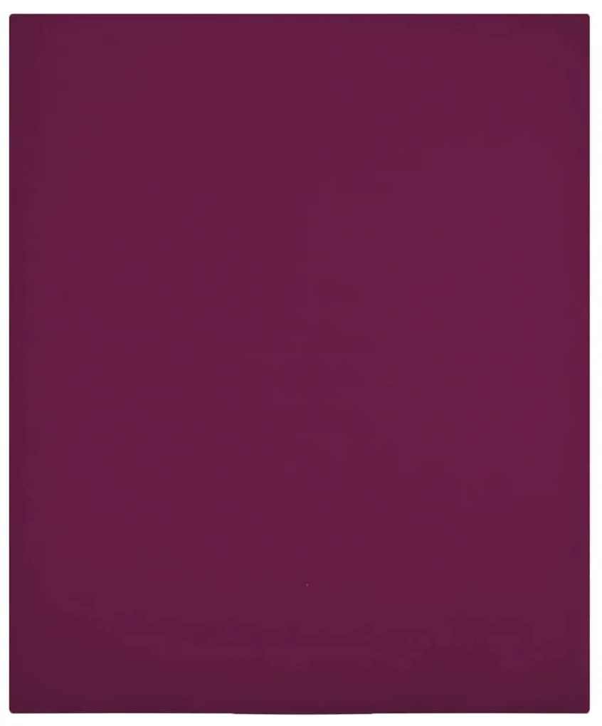 Lenzuolo Con Angoli Jersey Bordò 180x200 Cm Cotone /