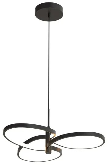 Lampadario LED a sospensione con cavo RIBBON LED/25W/230V 4000K nero
