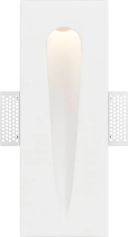 Segnapasso da Incasso GU11 a Goccia in Gesso Pitturabile