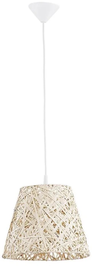 Lampadario a sospensione con filo CANNUCIA 1xE27/15W/230V color crema