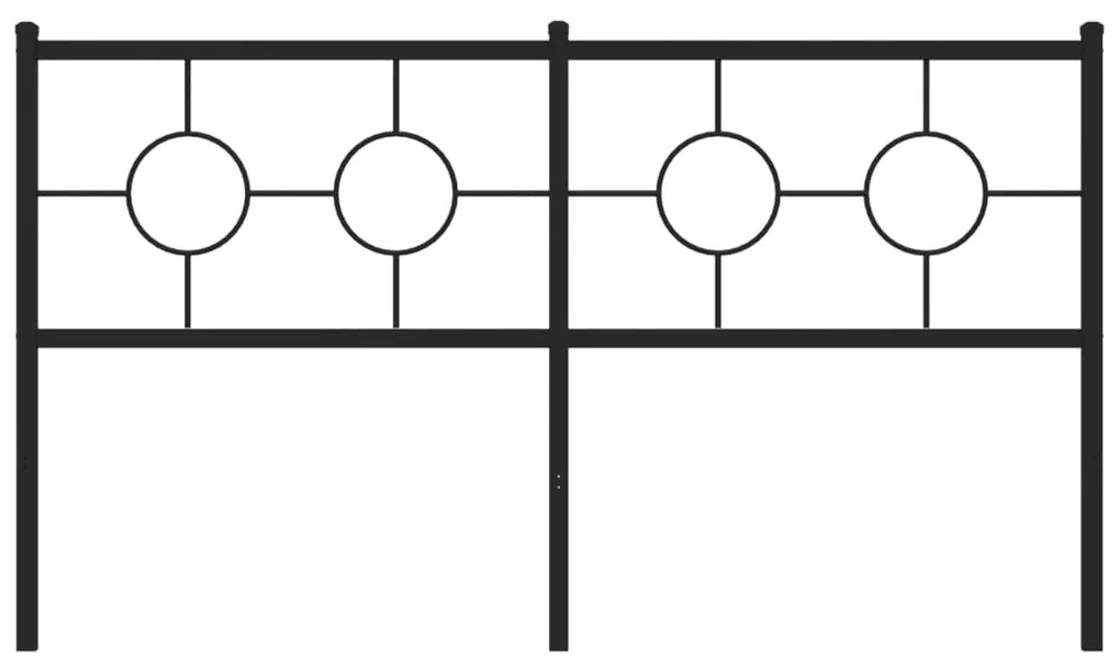 Testiera in metallo nero 150 cm