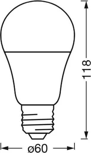 LED Dimmerabile antibatterico lampadina A40 E27/9W/230V Wi-Fi - Ledvance