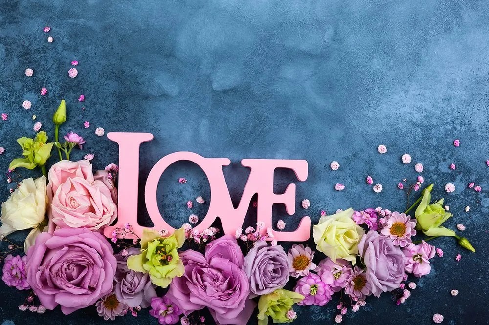 Carta da parati – Scritta Love