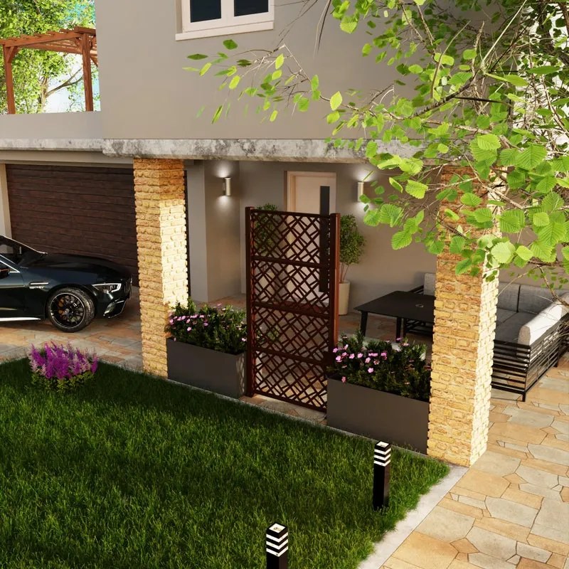 Grigliato in polipropilene marrone Infinity, L 114 x H 213.6 cm