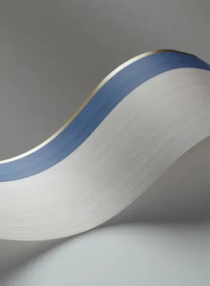Cole & Son Carta da parati Jaspe Border - White/ Blue & Gold