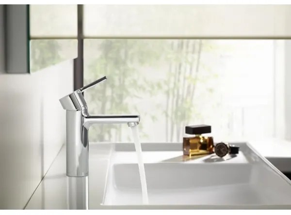 Roca A5A3296C00 - Miscelatore monocomando per lavabo NAIA con piletta, 16,7 cm, cromo lucido