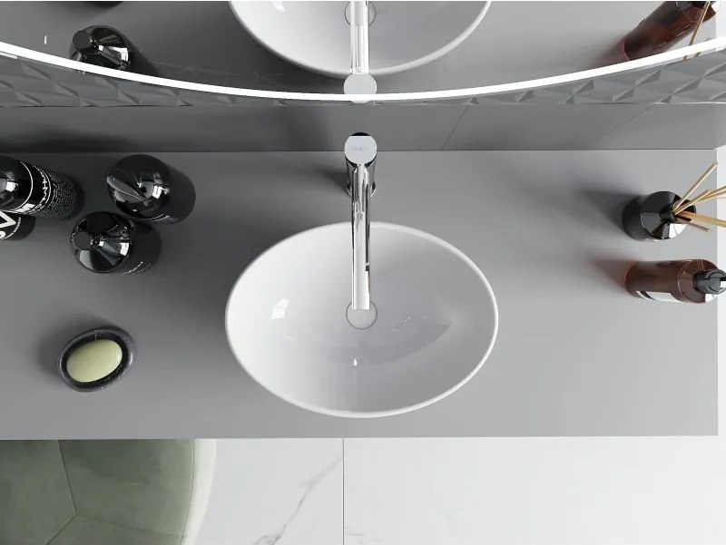 Mexen Elza lavabo da appoggio 40 x 33 cm bianco - 21014000