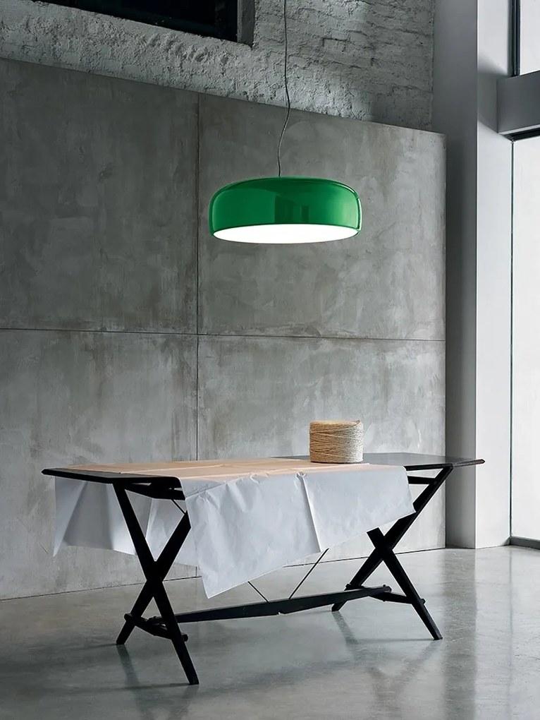 Flos Smithfield Suspension Pro Lampada sospesa 60 cm a luce diretta in alluminio verde