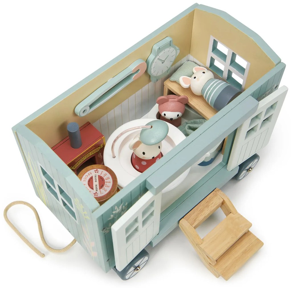 Tender Leaf - Carrozzone in legno con topolini