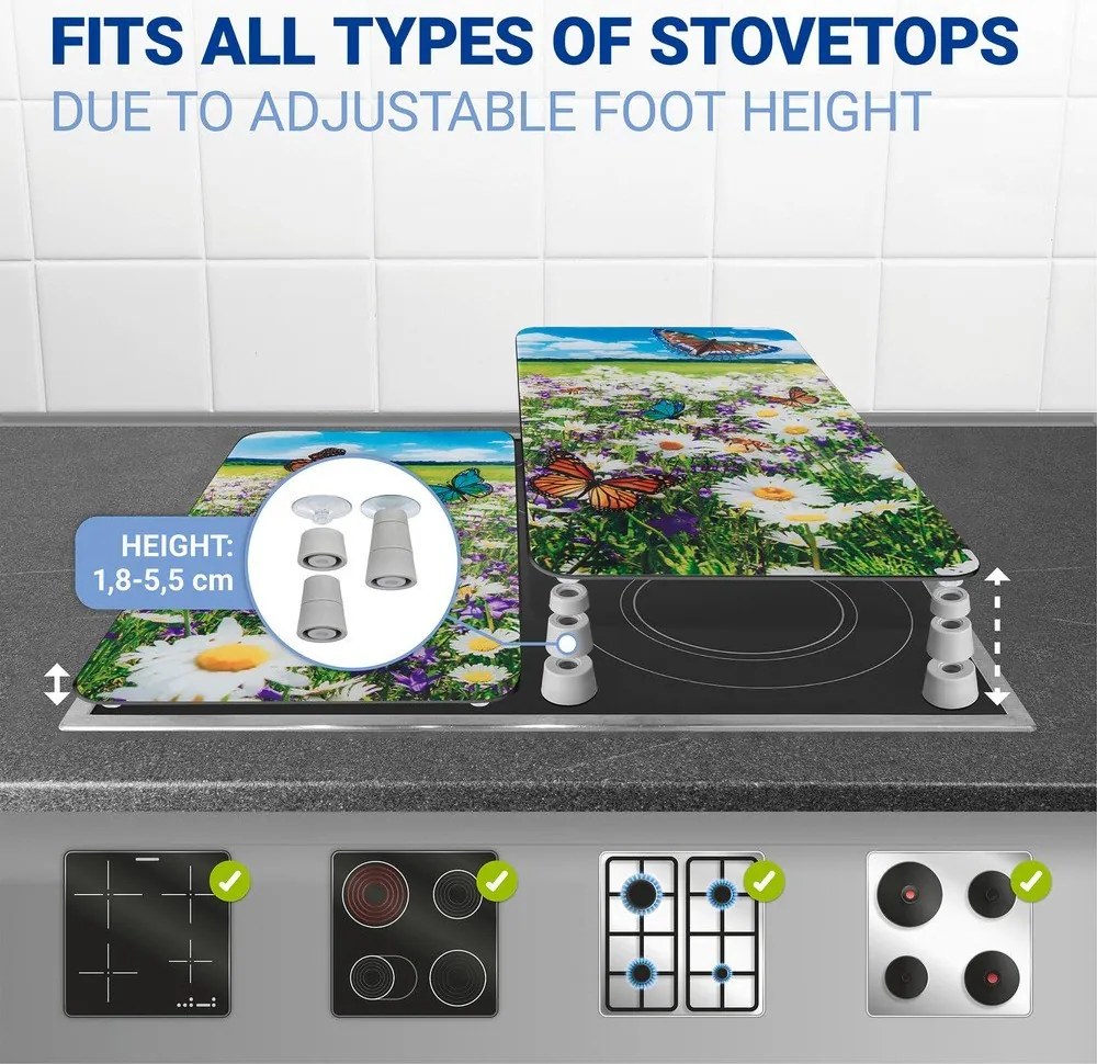 Coprifuoco in vetro temperato in set da 2 52x30 cm Summer Meadow - Maximex