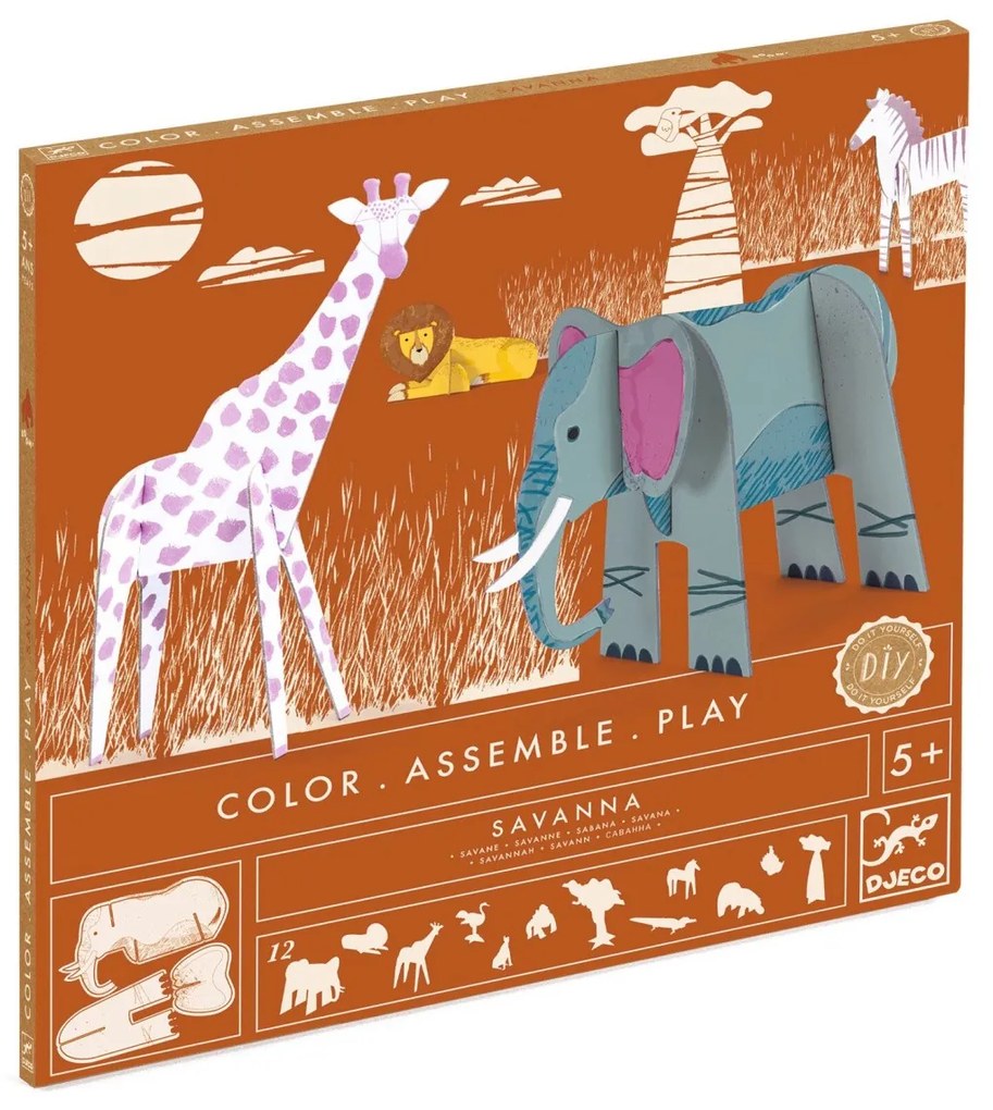 Colora, assembla e gioca – Savana