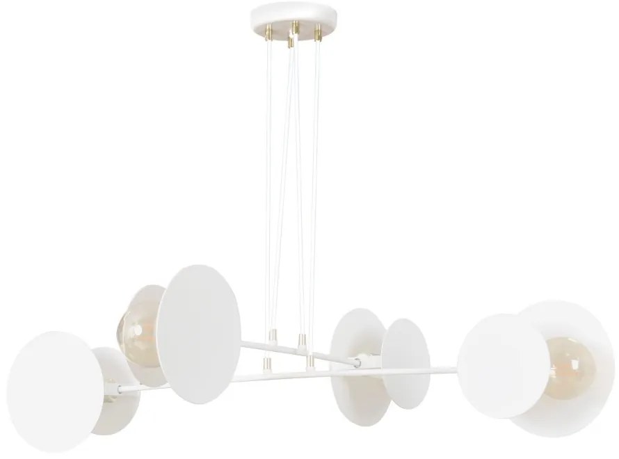 Lampadario a Sospensione in Acciaio IDEA 4 Nero/Bianco 4xE27 Colore del corpo Bianco