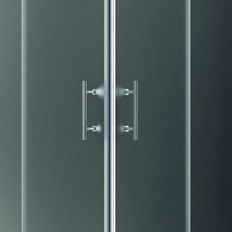 Box doccia 80x70 cm angolare cristallo satinato KF1000 - KAMALU