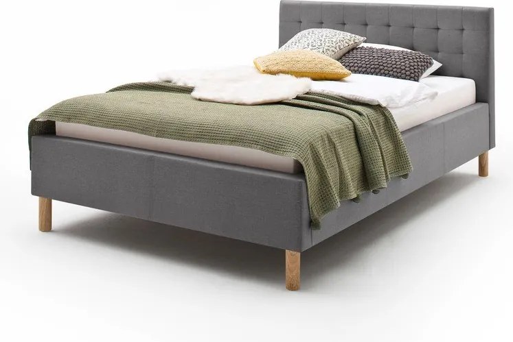 Letto singolo imbottito grigio chiaro rete non inclusa 120x200 cm Malin – Meise Möbel