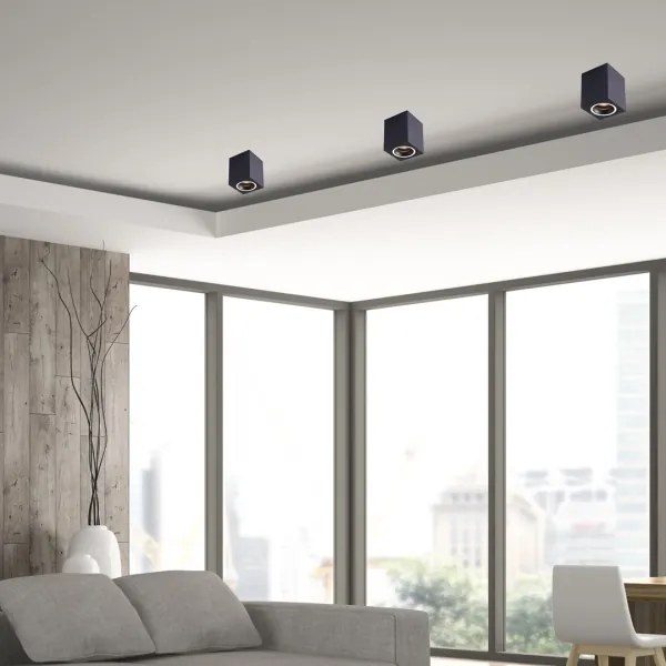 Faretto BIMA 1xGU10/25W/230V quadrato nero